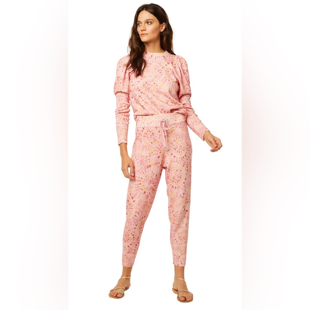 MISA PAYTON PANTS NWT SIZE SMALL PINK- Yellow splash travel or Sunday brunch